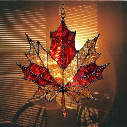 Autumn Maple Leaf Acrylic Suncatcher - Image 7