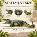 23in Crocodile Statue for Yard Decorations Outdoor, Garden Art & Patio - Image 2