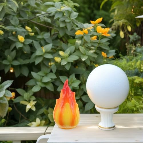 Xmas 4pcs Plastic Flame Lampshade Replacement for Solar Torch Lights - Image 5