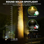 DBF Solar Outdoor Lights, 600LM Solar Spot Lights Outdoor Waterproof, 18 LED Auto On/Off Landscape Lighting Flag Pole Light for Garden Yard Pathway Garage Pool Patio(Warm White, 4 Pack) - Image 2