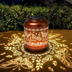 Birthday Gifts for Women Mom Grandma - Butterfly Solar Lanterns Outdoor Waterproof Copper Metal Hanging Solar Lights for Yard Garden Ornament Decor Gardening Gifts for Her by IYEZIGI