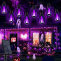 Flacchi Solar Flame String Lights - 42ft 15 LED Lights Outdoor Solar String Lights for Garden Patio Halloween Decoration (Purple, 42ft) by Flacchi