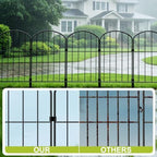 Decorative Garden Fence 24in (H) x 21ft (L), 20 Panels No Dig Garden Fencing Animal Barrier for Dogs Rabbits Arched Flower Bed Edging, Metal Wire Border Panel for Outdoor Patio Yard Decor - Image 4