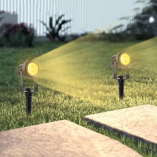 3000k,2 in 1,Solar Spot Lights Outdoor, Solar Powered RGB Landscape Lighting IP65 Waterproof Auto On/Off Spotlights for Outside Garden Yard Landscape Pathway Garage - Image 4