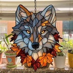 Autumn Wolf Acrylic Suncatcher - Image 4