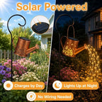 Solar Watering Can Light, LED String Lantern, Sunflower Butterfly Decor Art - Image 4