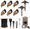 VOLT 12V LED Landscape Lighting Kit (6 Spotlights, 2 Path Lights), Bronze by VOLT