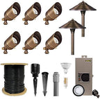 VOLT 12V LED Landscape Lighting Kit (6 Spotlights, 2 Path Lights), Bronze by VOLT