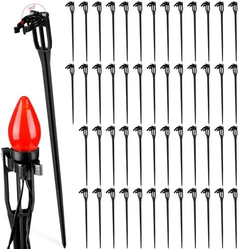 Suzile 150 Pcs Christmas Plastic Light Stakes 7.5'' Tall Xmas Yard Stakes by Suzile