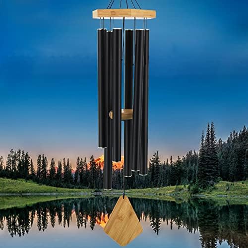 Memorial Wind Chimes 36 inch Black Deep Tone Sympathy Gift Patio Porch Home by Howarmer