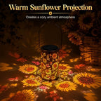 Colorful Solar Lanterns Outdoor Waterproof, Garden Decor Gifts for Women Mom Grandma - LED Colorful Sunflower Solar Powered Lights Metal Hanging Lantern for Outside Garden Patio Yard Lawn Porch Decor - Image 5