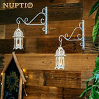 NUPTIO 6 Pcs Moroccan Style Candle Lantern - Small Sized Tealight Candle Holder with Transparent Glass Panels Great for Patio, Indoors/Outdoors, Events, Parties and Weddings, White - Image 2