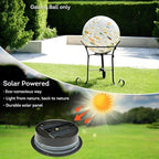 Lily's Home Gazing Ball - 7.68" Glass Globe with Solar Powered Lights - Outdoor Solar Lights for Yard & Patio - Garden Decor - Automatic On/Off Photosensitive Switch - White - Image 5