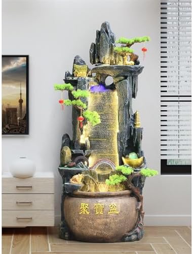 Cascading Rock Outdoor Water Fountain Rockery Water Decoration, Living Room Courtyard Water Circulation Fountain Landscape, Office Decoration Fish Tank for a Calming in Outdoor(M) - Image 6
