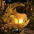Solar Lights Outdoor Decor Cracked Glass Bulldog Stake Moon Lights Dog Gift by kyoryuger