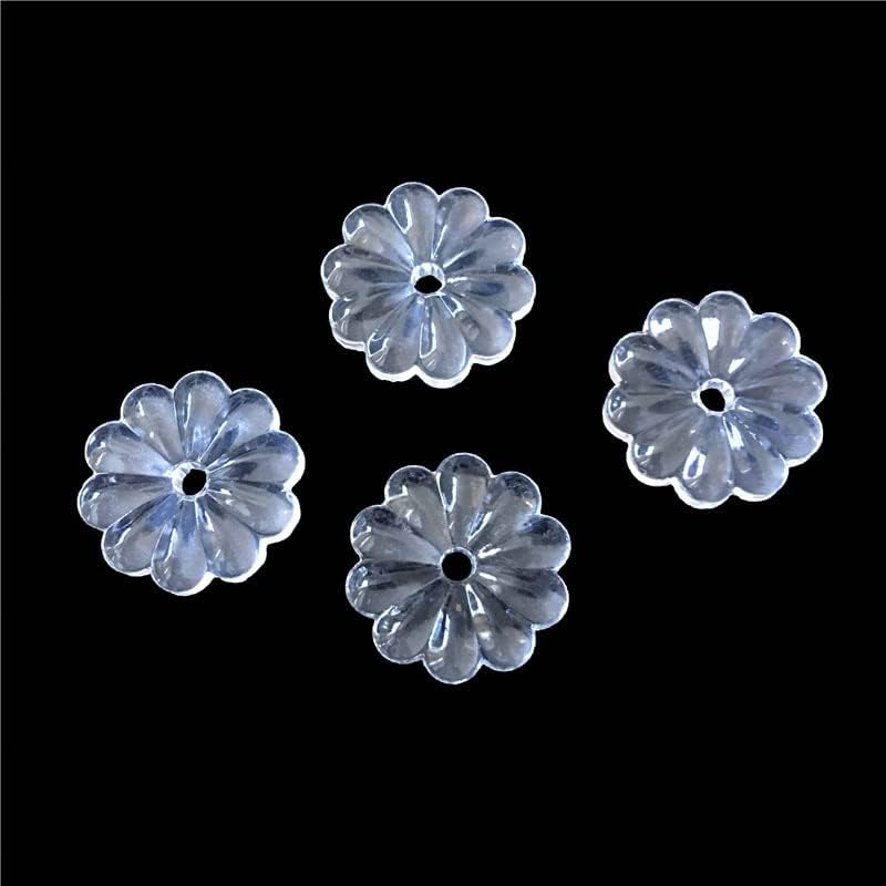 Chandelier Crystal Prisms Pendants 100pcs 16/18/20/22mm Clear R_osette Flower Bead Crystal Prisms Pendant Crystals Lighting Lamp Replacement Parts (Color : 16mm) - Image 5