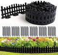 Garden Edging 33FT, 4.7IN Tall Black Landscape Edging Border with 60 Stakes, Flexible Plastic Lawn Edging for Yard, Flower Beds,Tree Rings, Walkways & Garden Borders（Picket-Black by LOLEDE