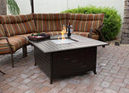 Hiland F-1108-FPT 42,000 BTU Aluminum Propane Fire Pit Inlaid, Large, Bronze - Image 3