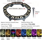 LED Ring Tree Lights Outdoor, IP65 Waterproof Tree Up Lights with Ground Stake, Landscape Spotlights for Yard Garden Pathway Patio(Green,6 Packs) - Image 2