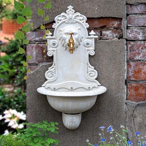 Sungmor Cast Iron Wall Mounted Garden Sink, Washing Basin with Faucet by Sungmor