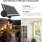 SUNTHIN 100FT Solar String Lights, USB Rechargeable Patio Lights - Image 5