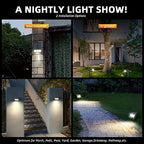 LEREKAM Solar Spot Lights Outdoor,40 LEDs Solar Outdoor Waterproof Landscape Lights with 3 Light Modes, Solar Powered Garden Yard Wall Lights Auto On,Off for Patio 8 Pack - Image 3