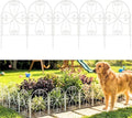 ShopLaLa Garden Fence (10 Panels) 12.5inx16.5in White Metal Wire Fencing by ShopLaLa