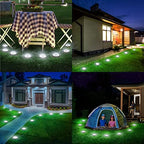 Solar Lights Outdoor Waterproof，Cool White 12 Pack 2-in-1 Ground Lights - Image 3