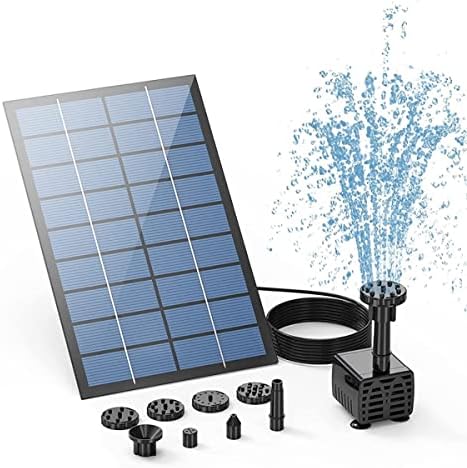 Submersible Sump Pump Water Pump, Solar Water Pump Fountain For Garden Swimming Pool Pond Outdoor Solar Panel Fountain Floating Fountain Garden Decoration Transfer Pump (Color : 2.5W) by Unknown