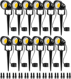 SUNVIE Low Voltage LED Landscape Lights with Spike Stand & Connector 12Pack by SUNVIE