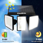 EverBrite 2PK Solar Motion Sensor Lights, 3 Heads, IP65 Waterproof Outdoor - Image 4