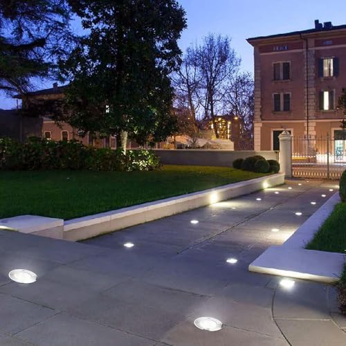 Landscape Lights LED Well Lights 6W,12-24V Low VoltageLandscape Lighting with Replacement 6W 2700K Bulb Dimmable Waterproof Landscape Lighting for Yard, Garden, Patio (White, 8pck) - Image 3