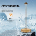 2Pack Rechargeable Cordless Table Lamp, Portable Powered LED Battery 6000mAh Metal USB Desk Lamp, 3 Levels Brightness Light for Restaurants Outdoor (2pack LCE Flower Gold) - Image 2