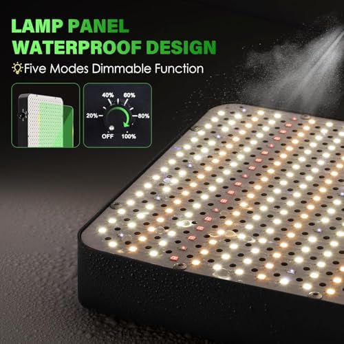 FOXGARDEN 6000 Lumen LED Grow Light for Indoor Plants, Full Spectrum Hanging Plant Light with 5 Dimmable Settings, Dual Fans, Seed Starting Grow Lamp for Seedlings, Hydroponics, Vegetables & Flowers - Image 3