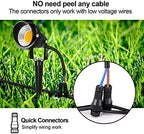 ZUCKEO 10W Low Voltage Landscape Lights LED Landscape Lighting with Connectors, 12V Outdoor Spotlights Yard Garden Pathway Lights, 1000LM Waterproof Warm White Light (14 Pack) - Image 4