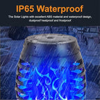 Solar Torch Flame Lights with Flickering Blue Flame, Waterproof Outdoor Landscape Decoration Lighting for Garden, Lawn, Yard, Solar Powered (12) - Image 2