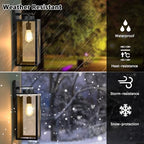 BesLowe 15’’ Large Outdoor Wall Lights, Modern Black Exterior Wall Lanterns - Image 2