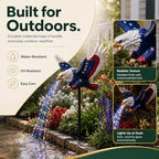 Patriotic Eagle Solar Light, Resin Outdoor Garden Stake Decor LED - Image 3
