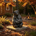 19" Mother Cub Bear Statue Garden Decor Outdoor Patio Antique Bronze by Unknown