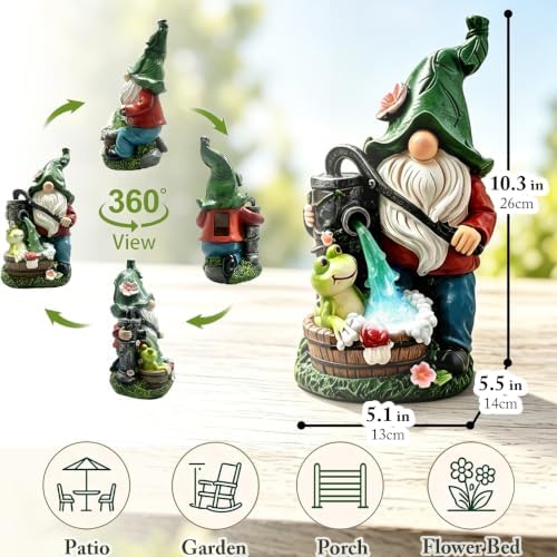 Garden Gnome Solar Light Statue for Outdoor Decoration - Image 2