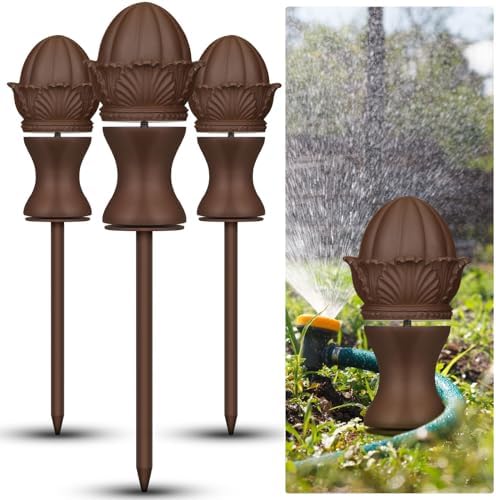 Tandefio 3 Pcs Garden Hose Guide Stake 12 Inch Heavy Duty Resin Hose, Brown by Tandefio