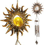 Sun Wind Chimes, Outdoor Solar Wind Chimes, Mothers Gifts, Gifts for Mom, Women, Grandma, Garden Courtyard Lawn Decoration, Thanksgiving Gift, Mother's Day Wind Chime Gift by JOBOSI
