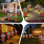 Homight Solar Metal Agave Butterfly Flower Stick Garden Sculpture - Outdoor Christmas Lights, Swaying Solar Lights Gift (2 PCS RED) - Image 5