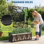 GarveeLife Metal Planter Box with Trellis 71"x47"x16", with Drainage Holes - Image 5