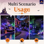 GIGALUMI 4 Pack Solar Firework Lights Outdoor, Halloween Decor, Purple - Image 4