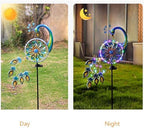 Solar Peacock Wind Spinners 35 inch Metal Garden Lights Garden Decor Outdoor (Peacock) - Image 3