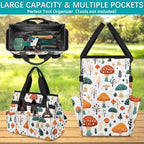 Other Plants Garden Tool Bag Tote for Men Women Multiple Pockets Wide Mouth Heavy Duty Waterproof Tool Organizer Bag for Outdoor Lawn Yard Portable Gardening Storage With Elasticbands - Image 3