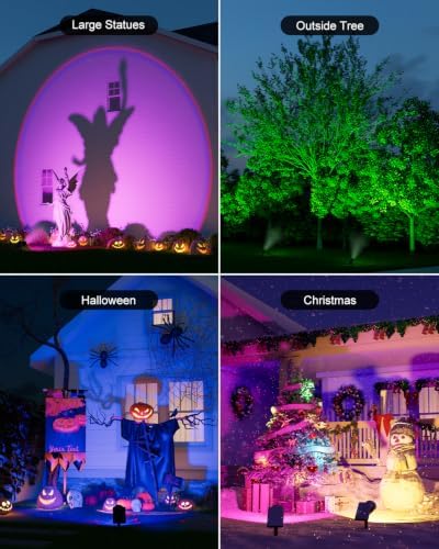 FALOVE 2 Pack Color Changing Solar Powered LED Sunset Spotlight Outdoor - Image 2