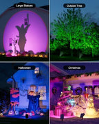 FALOVE 2 Pack Color Changing Solar Powered LED Sunset Spotlight Outdoor - Image 2
