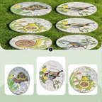 GZHERVICES Garden Stepping Stones, Decorative Lawn Steppers, and Round Concrete Stepping Stones—Decorative Stones Suitable for Gardens, Courtyards, Patios, Or Walkways(Multi-Colored-B) - Image 2